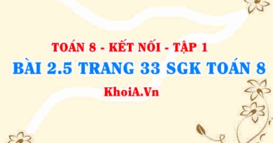 Bài 2.5 trang 33 SGK Toán 8 tập 1 Kết nối tri thức